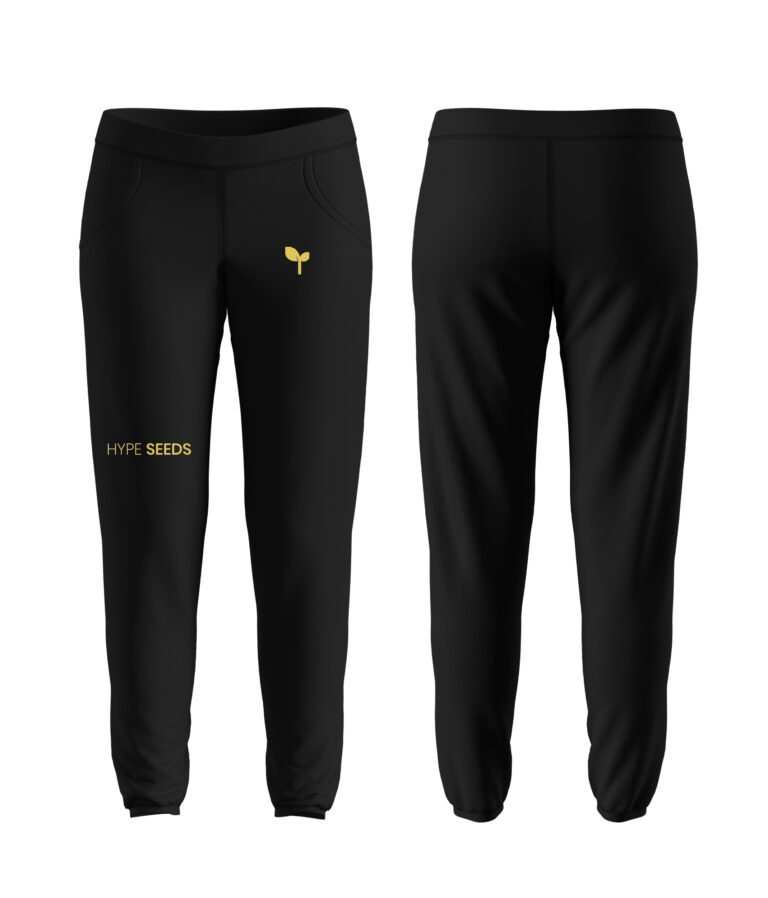 black & gold sweatpants